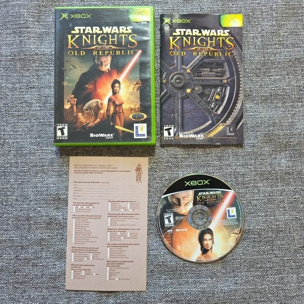 Star Wars: Knights of the Old Republic (Original Xbox) CIB Complete w/ Manual
